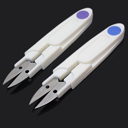 ReFaXi 2pcs New Plastic Handle Embroidery Sewing Trimming Snip Thr...