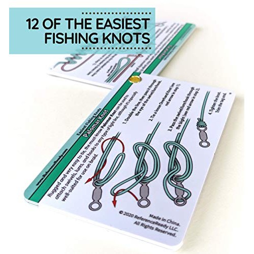 ReferenceReady Easiest Fishing Knots - Waterproof Guide to 12 Simp...