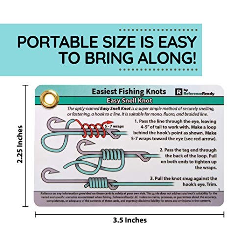 ReferenceReady Easiest Fishing Knots - Waterproof Guide to 12 Simp...