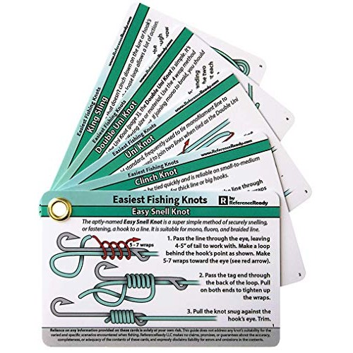 ReferenceReady Easiest Fishing Knots - Waterproof Guide to 12 Simp...