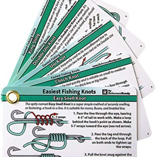 ReferenceReady Easiest Fishing Knots - Waterproof Guide to 12 Simp...