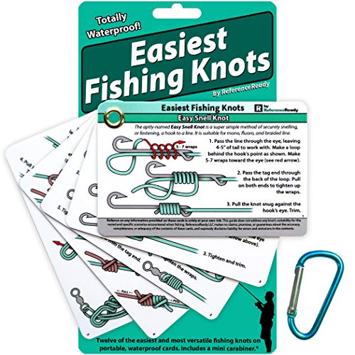ReferenceReady Easiest Fishing Knots - Waterproof Guide to 12 Simp...