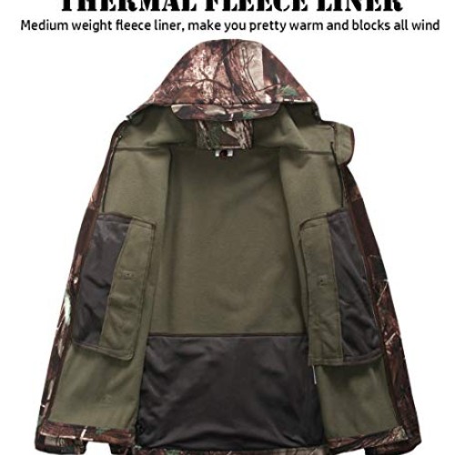 ReFire Gear Mens Soft Shell Military Tactical Jacket Outdoor Camo...
