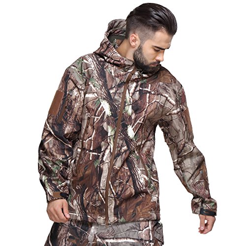 ReFire Gear Mens Soft Shell Military Tactical Jacket Outdoor Camo...