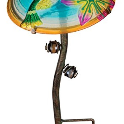 Regal Art & Gift 11327 Hummingbird Glow Mushroom Stake