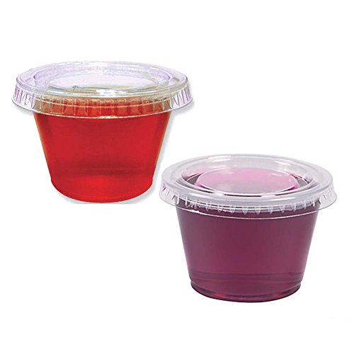 32 pieces - 2.5 oz Plastic Gelatin Jello Shot Cups with Lids resta...