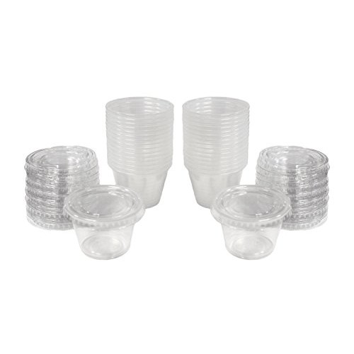 32 pieces - 2.5 oz Plastic Gelatin Jello Shot Cups with Lids resta...