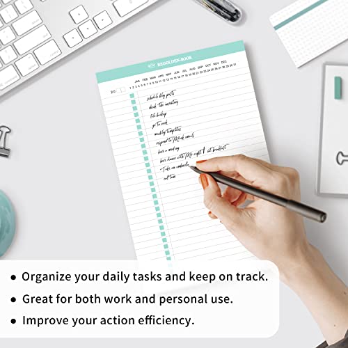 Regolden-Book Daily To Do List Notepad Planner, Note Pads 5x8 with...