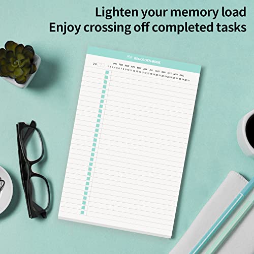 Regolden-Book Daily To Do List Notepad Planner, Note Pads 5x8 with...