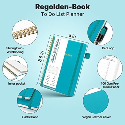 Regolden-Book To Do List Hardcover Notebook, To Do List Planner to...