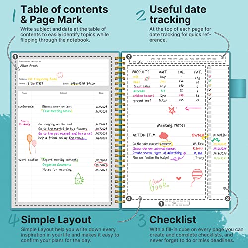 Regolden-Book To Do List Planner Notebook, Daily Planner Checklist...