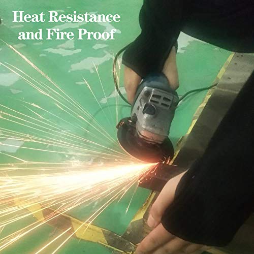 Black Kevlar Welding Sleeves Flame Resistant with Thumb Hole 18 L...