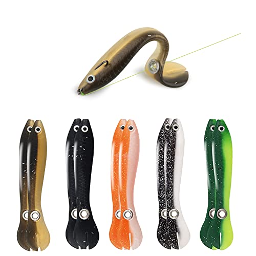 10Pcs Soft Bionic Fishing Lure,Bionic Fishing Lure for Saltwater &...