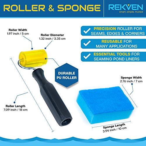 REKVEN - Pond Liner Seam Tape, Double Sided Butyl Adhesive, 3 x 30