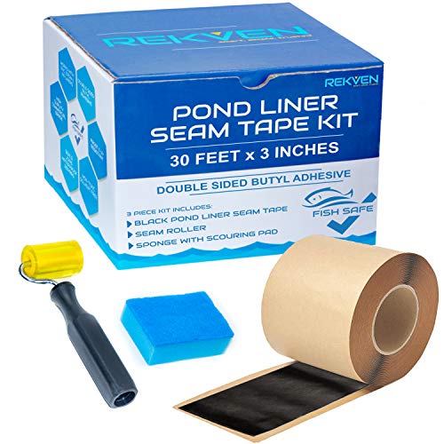 REKVEN - Pond Liner Seam Tape, Double Sided Butyl Adhesive, 3 x 30