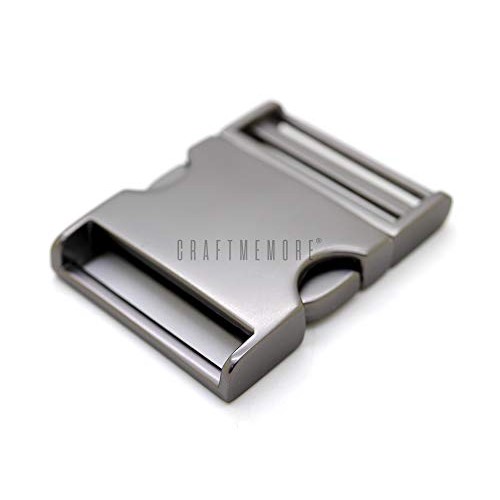 CRAFTMEmore 1 pc 1-1/2 inch Metal Curved Side Release Buckle Webbi...