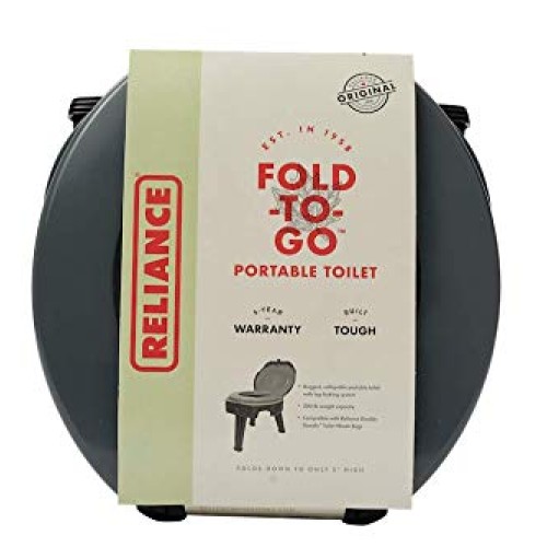 Reliance Products Fold-to-Go Collapsible Portable Toilet, 9824-21W...