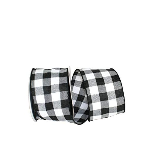 Reliant Ribbon 93228W-984-40F Celine Plaid Twill Wired Edge Ribbon...