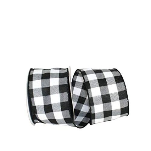 Reliant Ribbon 93228W-984-40F Celine Plaid Twill Wired Edge Ribbon...