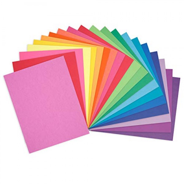 Premium Colored Cardstock Paper 8.5” x 11”, Assorted Bright Colors...