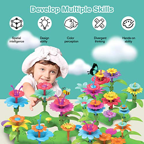 Remoloof Flower Garden Building Toys BPA-Free 148PCS Girls Creativ...
