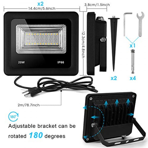 Remon LED Flood Lights RGB Color Changing Led Stage Landscape Ligh...