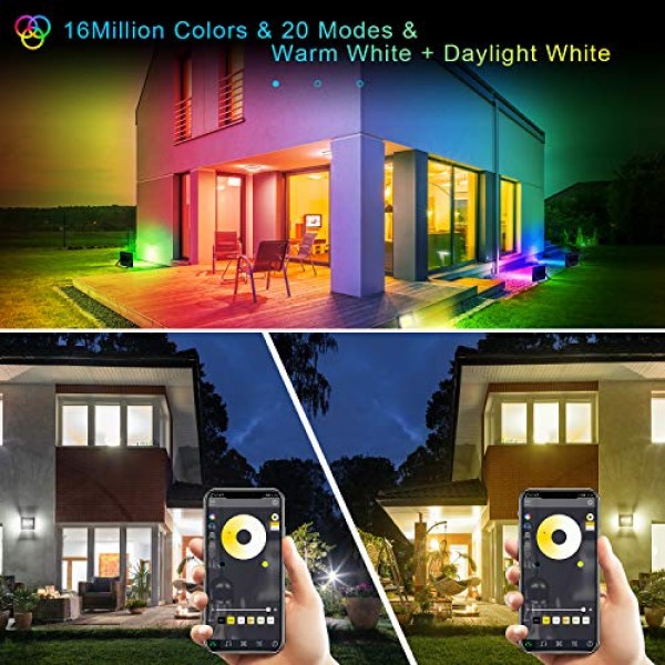 Remon LED Flood Lights RGB Color Changing Led Stage Landscape Ligh...