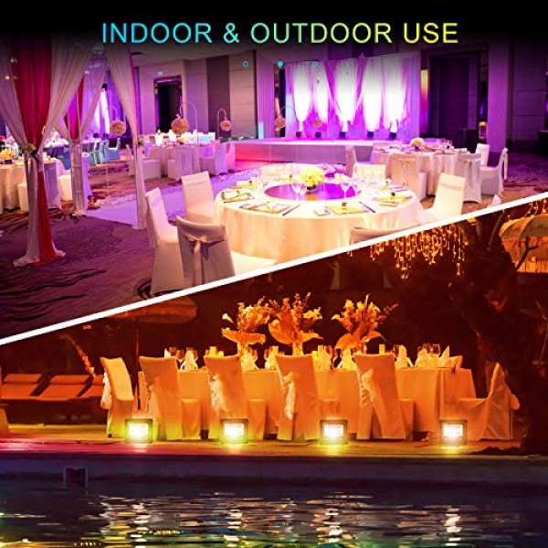 Remon LED Flood Lights RGB Color Changing Led Stage Landscape Ligh...