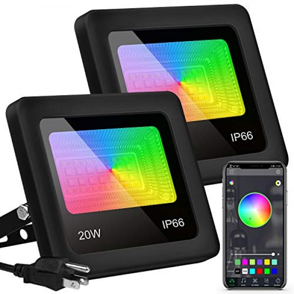 Remon LED Flood Lights RGB Color Changing Led Stage Landscape Ligh...