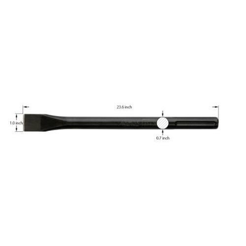 Rennsteig SDS Max Flat Cold Chisel 24-Inch - Tip Width 1.0-Inch