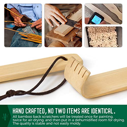 Renook Back Scratcher, 16.5in Pack of 6, Traditional Finger-Like B...