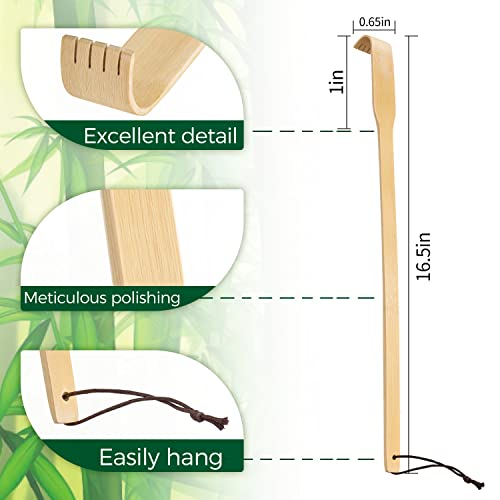 Renook Back Scratcher, 16.5in Pack of 6, Traditional Finger-Like B...