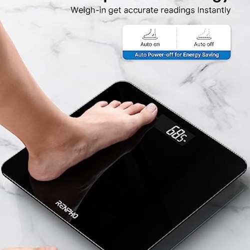 RENPHO Digital Bathroom Scale, Highly Accurate Body Weight Scale w...