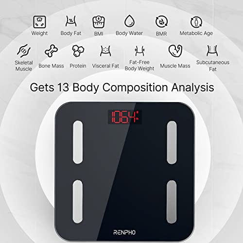 RENPHO Scale for Body Weight and Fat Percentage, Highly Accurate D...
