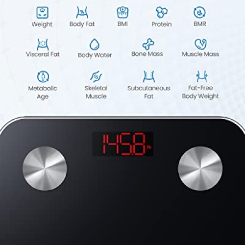 RENPHO Scale for Body Weight, Digital Weighing Elis Scales with Bo...