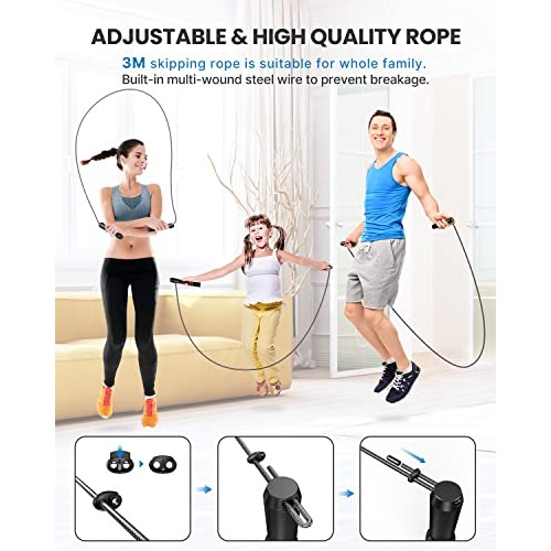 RENPHO Smart Jump Rope, Fitness Skipping Rope with APP Data Analys...