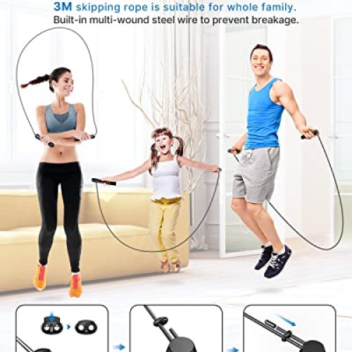 RENPHO Smart Jump Rope, Fitness Skipping Rope with APP Data Analys...