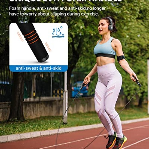 RENPHO Smart Jump Rope, Fitness Skipping Rope with APP Data Analys...
