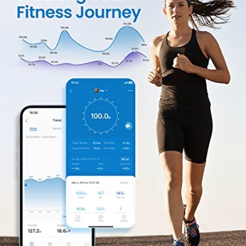 RENPHO Smart Scale, Body Fat Scale, Digital Bathroom Scale for Bod...