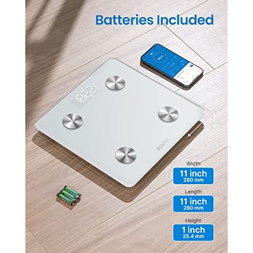 RENPHO Smart Scale, Body Fat Scale, Digital Bathroom Scale for Bod...