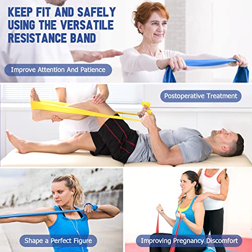 5.9FT Resistance Bands Set, Exercise Bands for Physical Therapy, Y...