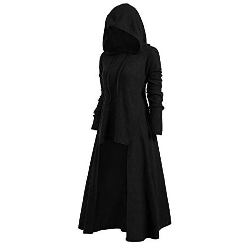 Reokoou Women Vintage Costumes Hooded Robe Plus Size Cloak High Lo...