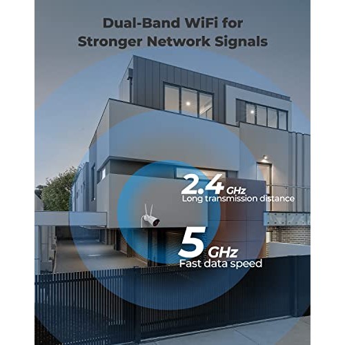 Reolink Plug-in Outdoor WiFi Security Camera, 5MP HD Dual Band Wir...