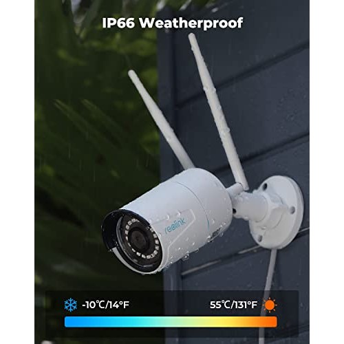 Reolink Plug-in Outdoor WiFi Security Camera, 5MP HD Dual Band Wir...