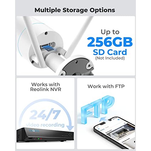 Reolink Plug-in Outdoor WiFi Security Camera, 5MP HD Dual Band Wir...