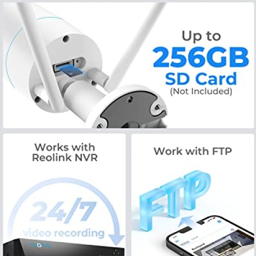 Reolink Plug-in Outdoor WiFi Security Camera, 5MP HD Dual Band Wir...