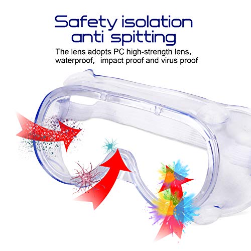 Rescare Splash Safety Goggles Ultra Clear Lens Safety Glasses Anti...