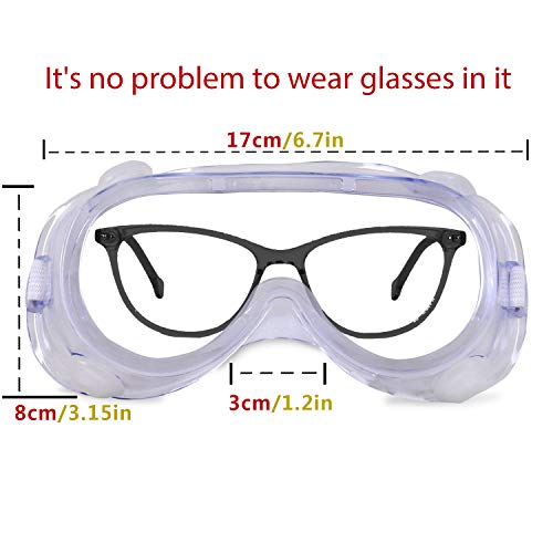 Rescare Splash Safety Goggles Ultra Clear Lens Safety Glasses Anti...