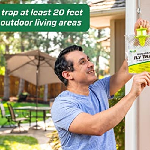 RESCUE! Outdoor Disposable Fly Trap, Green, 2 Pack