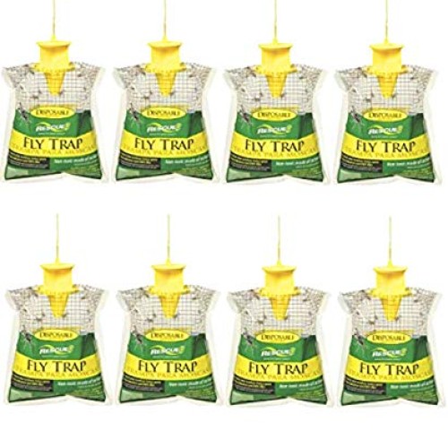 RESCUE! Outdoor Disposable Hanging Fly Trap – 8 Pack